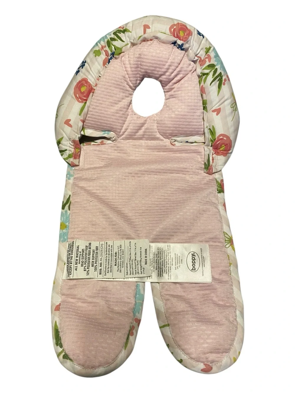 Boppy Brand Baby Head Support and Body Cushion - Floral Pink
